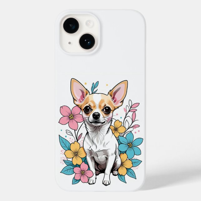 Funda De Case-Mate Para iPhone Primavera Chihuahua (Reverso )