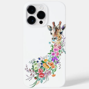 Funda Para iPhone 14 Pro Max De Case-Mate Primavera de pintura de jirafa de flores coloridas