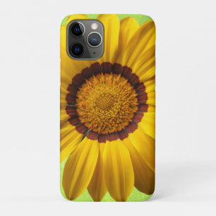 Funda Para iPhone 11 Pro Primavera hermosa flor amarilla sobre verde abstra