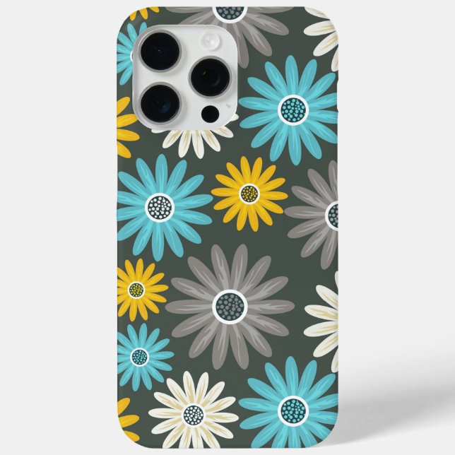 Funda De Case-Mate Para iPhone Primer patrón floral de impresión (Reverso )