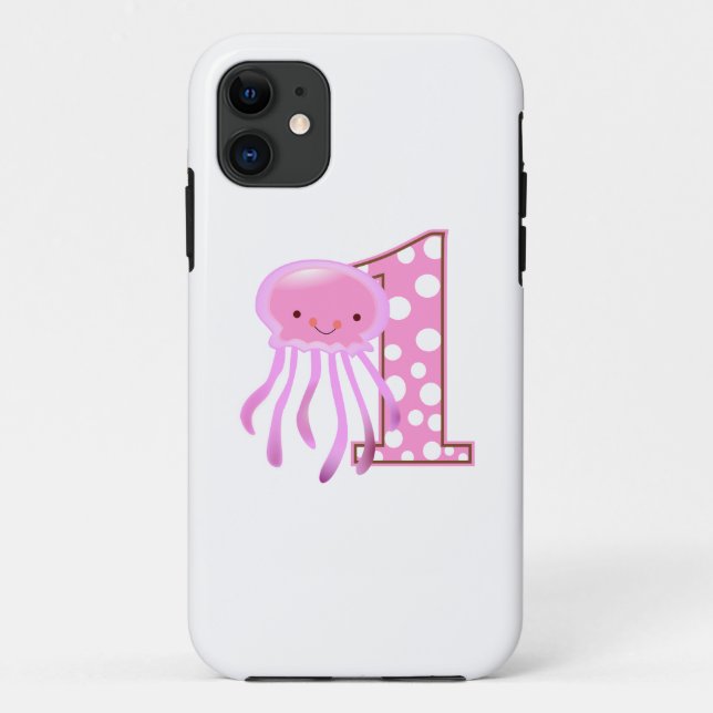 Funda De Case-Mate Para iPhone Primera medusa de cumpleaños (Reverso)