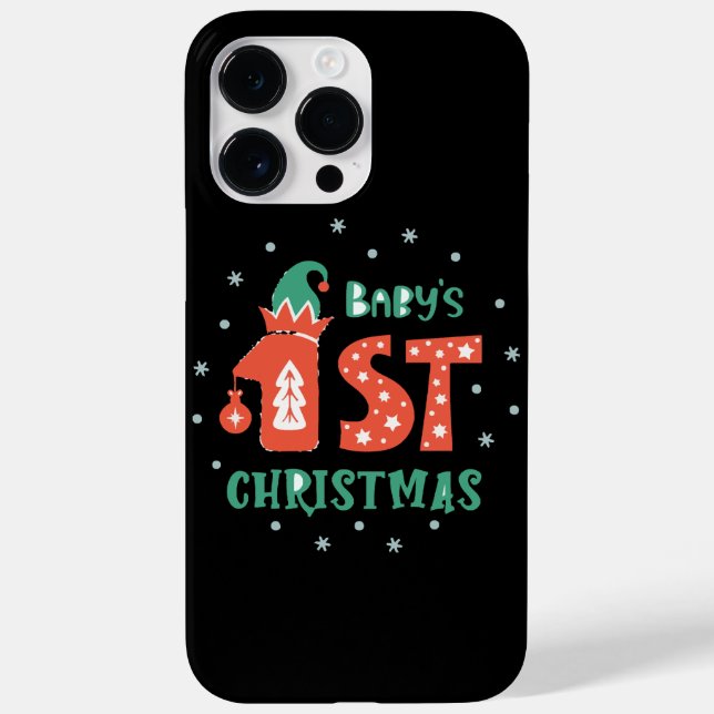Funda De Case-Mate Para iPhone Primera Navidad de bebé  (Reverso)