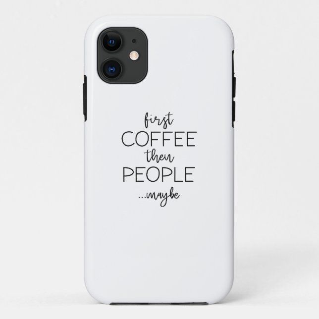 Funda De Case-Mate Para iPhone Primero café luego gente (Reverso)