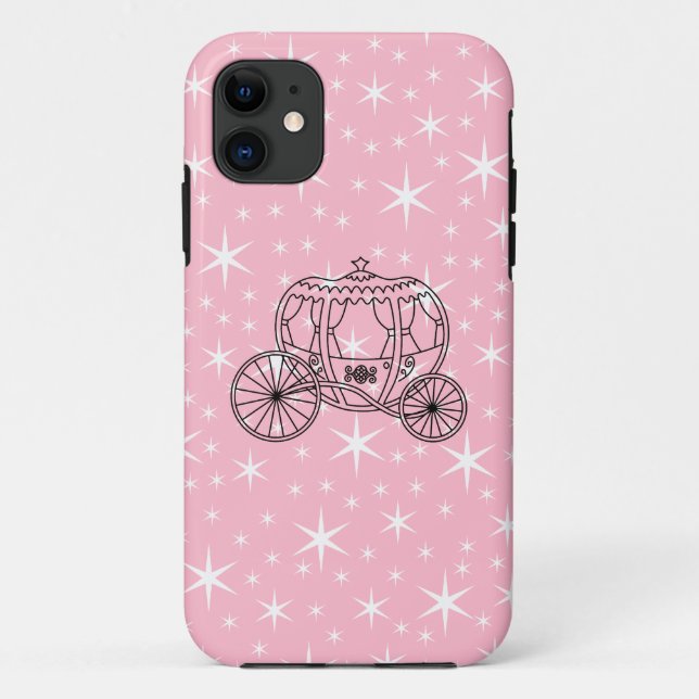 Funda De Case-Mate Para iPhone Princesa Coach Design en negro y rosa (Reverso)