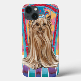 Funda Para iPhone 13 Princesa Corona Yorkie