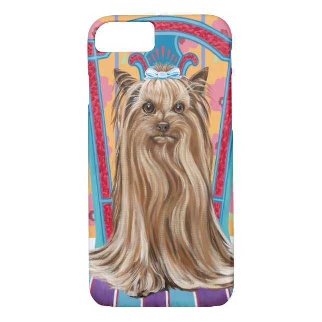 Funda De Case-Mate Para iPhone Princesa Corona Yorkie (Reverso)