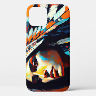 Funda Para iPhone 12 Princesa Guerrera Nativa Estadounidense