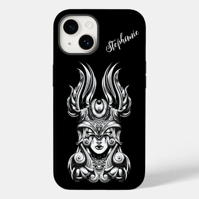 Funda De Case-Mate Para iPhone Princesa Guerrera Viking (Reverso )