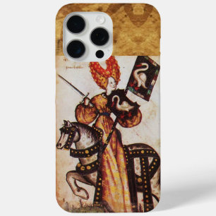 Funda Para iPhone 15 Pro Max PRINCESA PENTHESILEA COMO MEDIEVAL KNIGHT Heraldic
