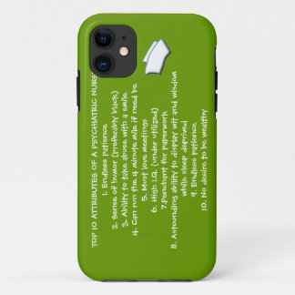 Funda Para iPhone 11 Principales 10 atributos de una enfermera-humor ps