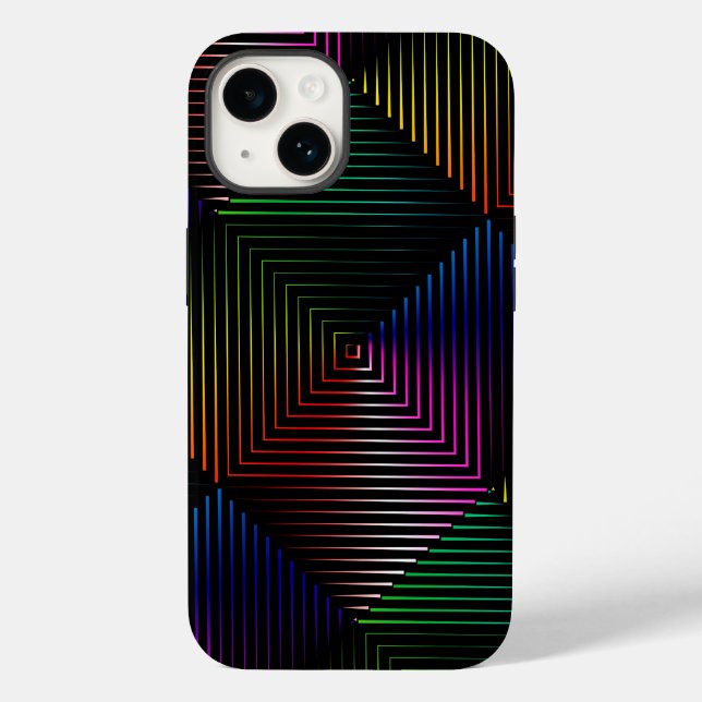Funda De Case-Mate Para iPhone Prisma arcoiris en negro (Reverso )