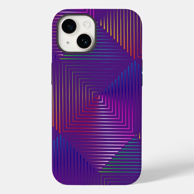 Funda De Case-Mate Para iPhone Prisma Arcoiris Sobre Púrpura (Reverso )