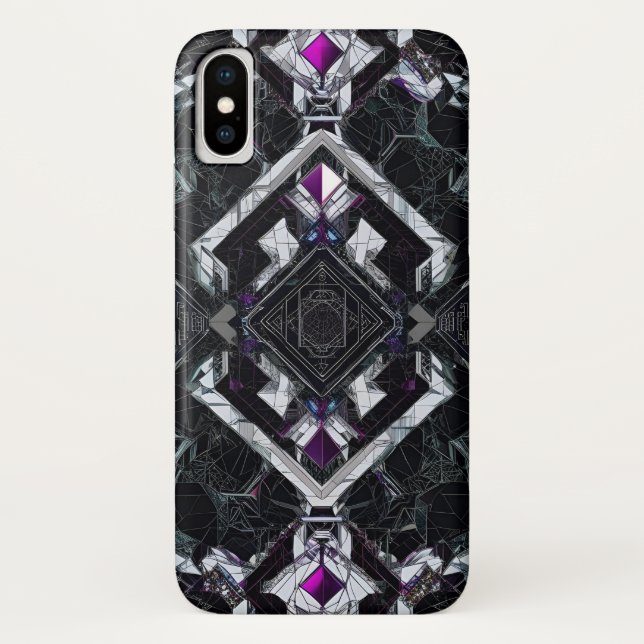 Funda De Case-Mate Para iPhone Prisma cuántico: Ignición Violeta de Núcleo (Reverso)