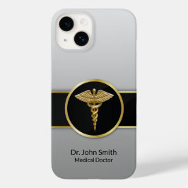 Funda Para iPhone 14 De Case-Mate Profesional de Caduceus Gold
