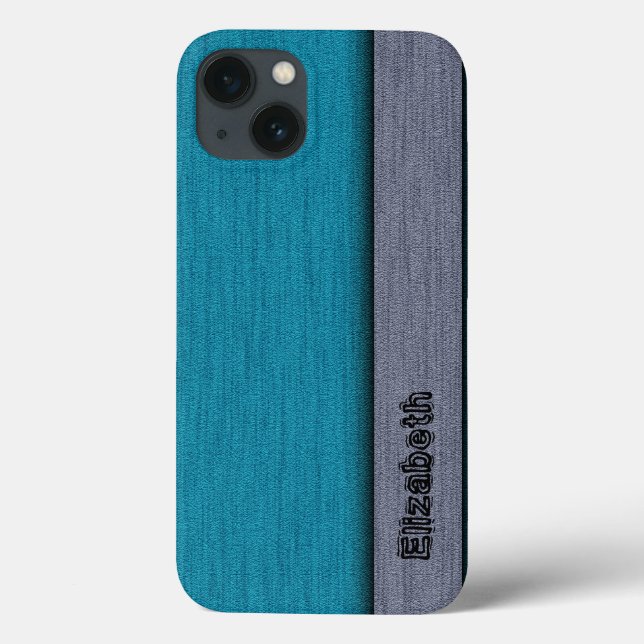 Funda De Case-Mate Para iPhone Profesional verde azulado azul y gris profesional  (Reverso)