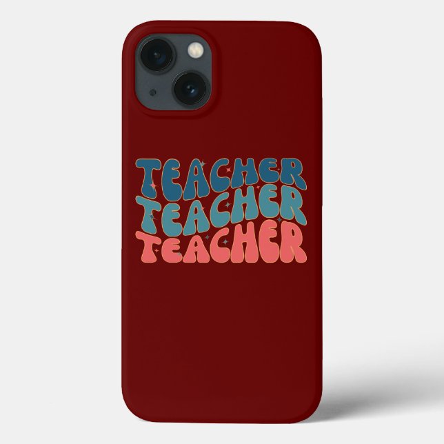 Funda De Case-Mate Para iPhone Profesores de la Escuela Retro (Reverso)