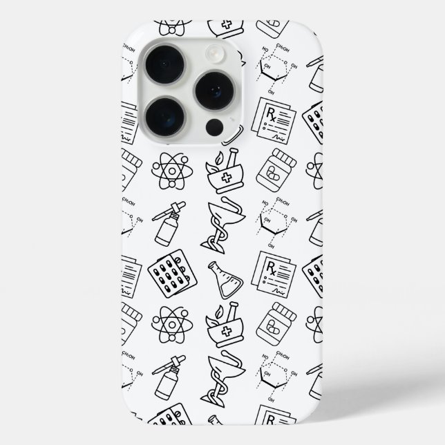 Funda De Case-Mate Para iPhone Professional Pharmacy Icon Pattern IPhone Case (Reverso )
