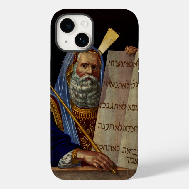 Funda De Case-Mate Para iPhone Profeta Moisés con las Tablas de la Ley  (Reverso )