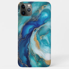 Funda Para iPhone 11 Pro Max Profundidades Teal: Océano Abstracto en Azul y Ver