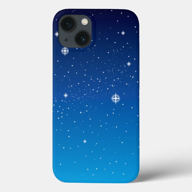 Funda De Case-Mate Para iPhone Profundo cielo nocturno estrellado azul (Reverso)