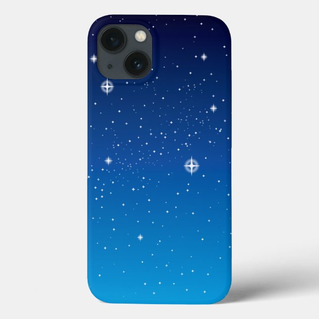Funda De Case-Mate Para iPhone Profundo cielo nocturno estrellado azul (Reverso)