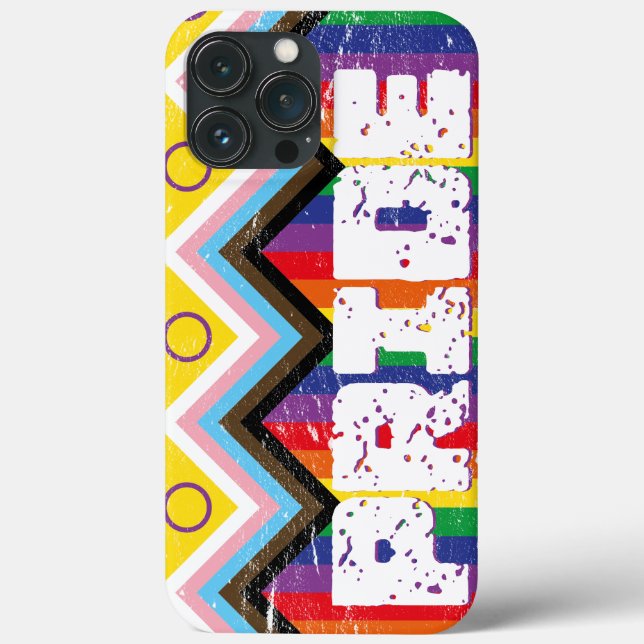 Funda De Case-Mate Para iPhone Progreso del orgullo LGBTQ (Reverso )