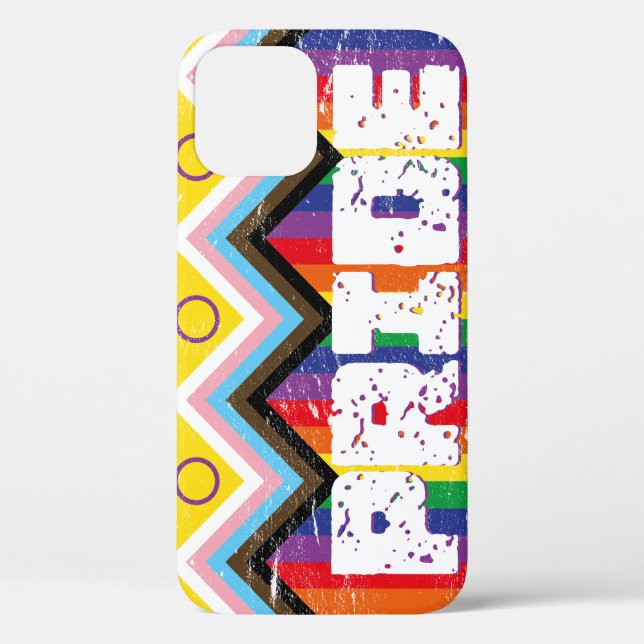 Funda De Case-Mate Para iPhone Progreso del orgullo LGBTQ (Reverso )