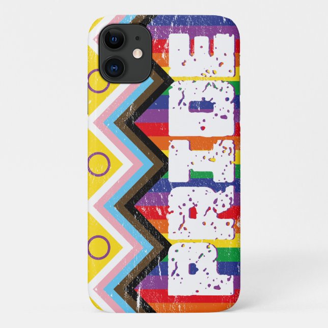 Funda De Case-Mate Para iPhone Progreso Orgullo LGBTQ (Reverso)
