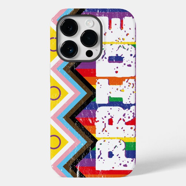 Funda De Case-Mate Para iPhone Progreso Orgullo LGBTQ  (Reverso )