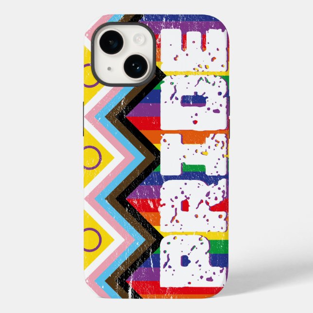 Funda De Case-Mate Para iPhone Progreso Orgullo LGBTQ  (Reverso )