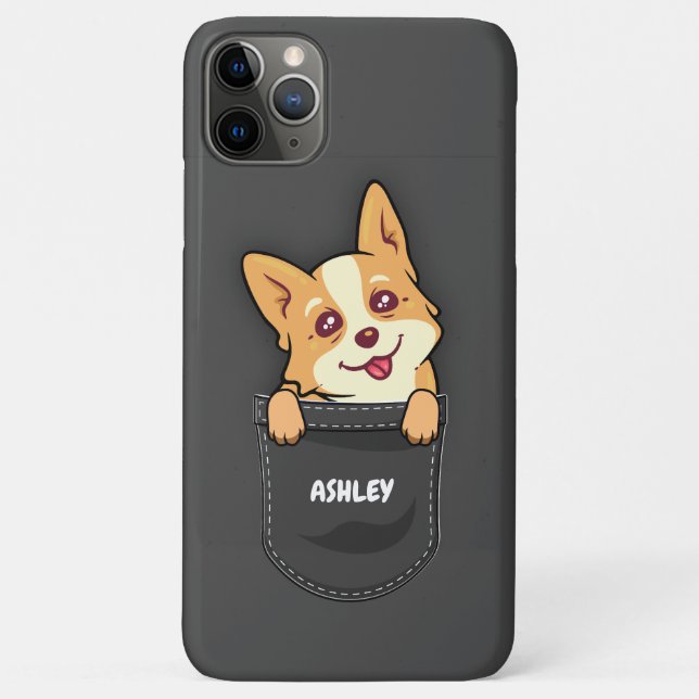 Funda De Case-Mate Para iPhone Propietario del Mascota Pocket Boston Terrier Cute (Reverso)