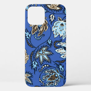 Funda Para iPhone 12 Pro Protea Batik Hawai Tropical Floral Blue