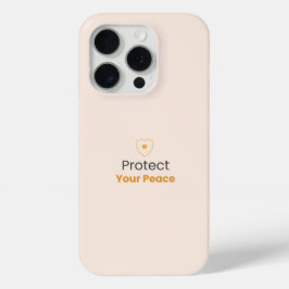Funda Para iPhone 15 Pro Protect Your Peace – Minimal Motivational iPhone C