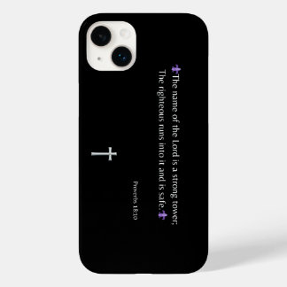 Funda Para iPhone 14 Plus De Case-Mate Proverbios 18:10 Biblia Verse estuche para iPhone 