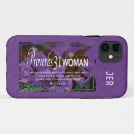 Funda Para iPhone 11 PROVERBS 31 | Vale más que rubias PURPLE
