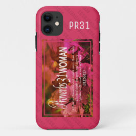 Funda Para iPhone 11 PROVERBS 31 | Valor superior a Rubies PINK