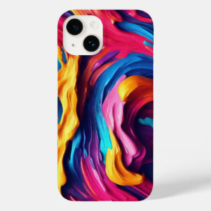 Funda Para iPhone 14 De Case-Mate Psicodelación Resumen Colorido Pintado Strokes