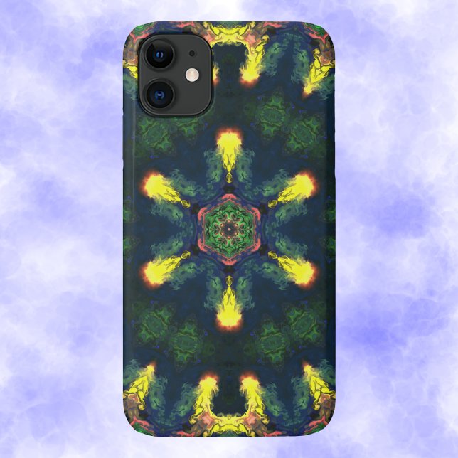 Funda De Case-Mate Para iPhone Psicodelia Hippie amarillo azul y verde (Subido por el creador)