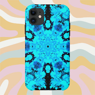 Funda Para iPhone 11 Psicodelia Hippie azul y negro
