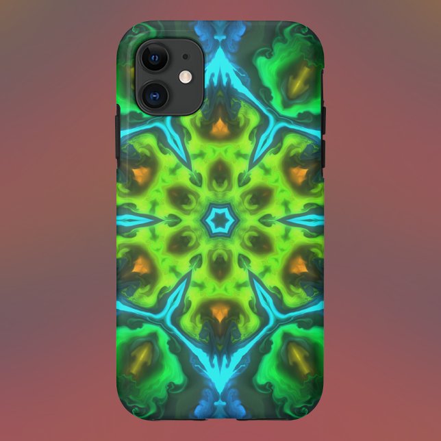 Funda De Case-Mate Para iPhone Psicodelia Kaleidoscope Azul verde y Naranja (Subido por el creador)