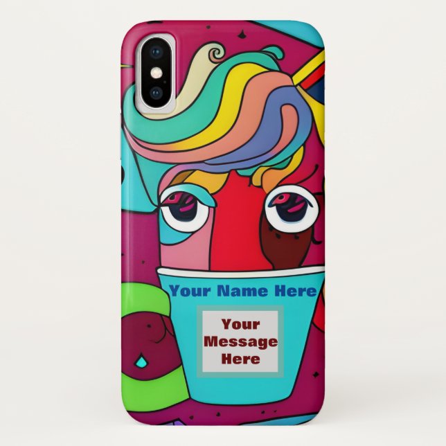 Funda De Case-Mate Para iPhone Psicodélico (Reverso)