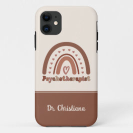 Funda Para iPhone 11 Psicoterapeuta Boho Rainbow personalizado