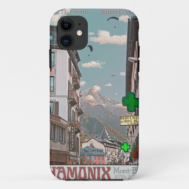 Funda De Case-Mate Para iPhone Pueblo de Chamonix (blanco) (Reverso)