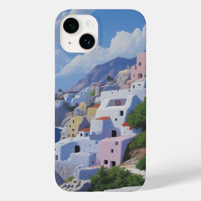 Funda De Case-Mate Para iPhone pueblo pesquero (Reverso )