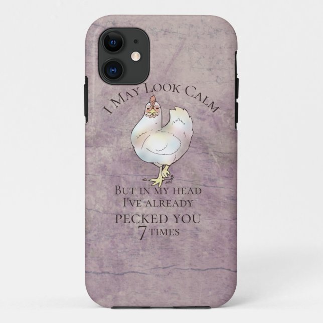 Funda De Case-Mate Para iPhone "Puedo parecerme tranquilo" Pollo (Reverso)