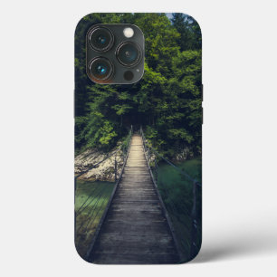 Funda Para iPhone 13 Pro Puente colgante simple río Idrijca, Eslovenia