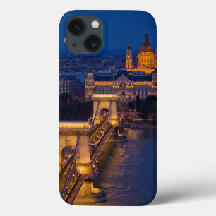 Funda Para iPhone 13 Puente de cadena y luna llena en la noche