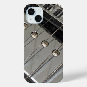 Funda Para iPhone 15 Puente de guitarra eléctrica, cuerdas