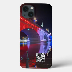 Funda Para iPhone 13 Puente de Londres en blanco rojo y azul