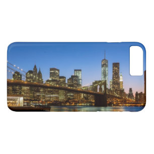 Funda Para iPhone 8 Plus/7 Plus Puente de Manhattan y de Brooklyn en la oscuridad